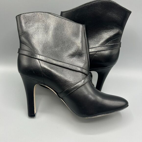 BCBGeneration Black Leather High Ankle Bootie Slip On Womens Size 10M - Picture 9 of 12